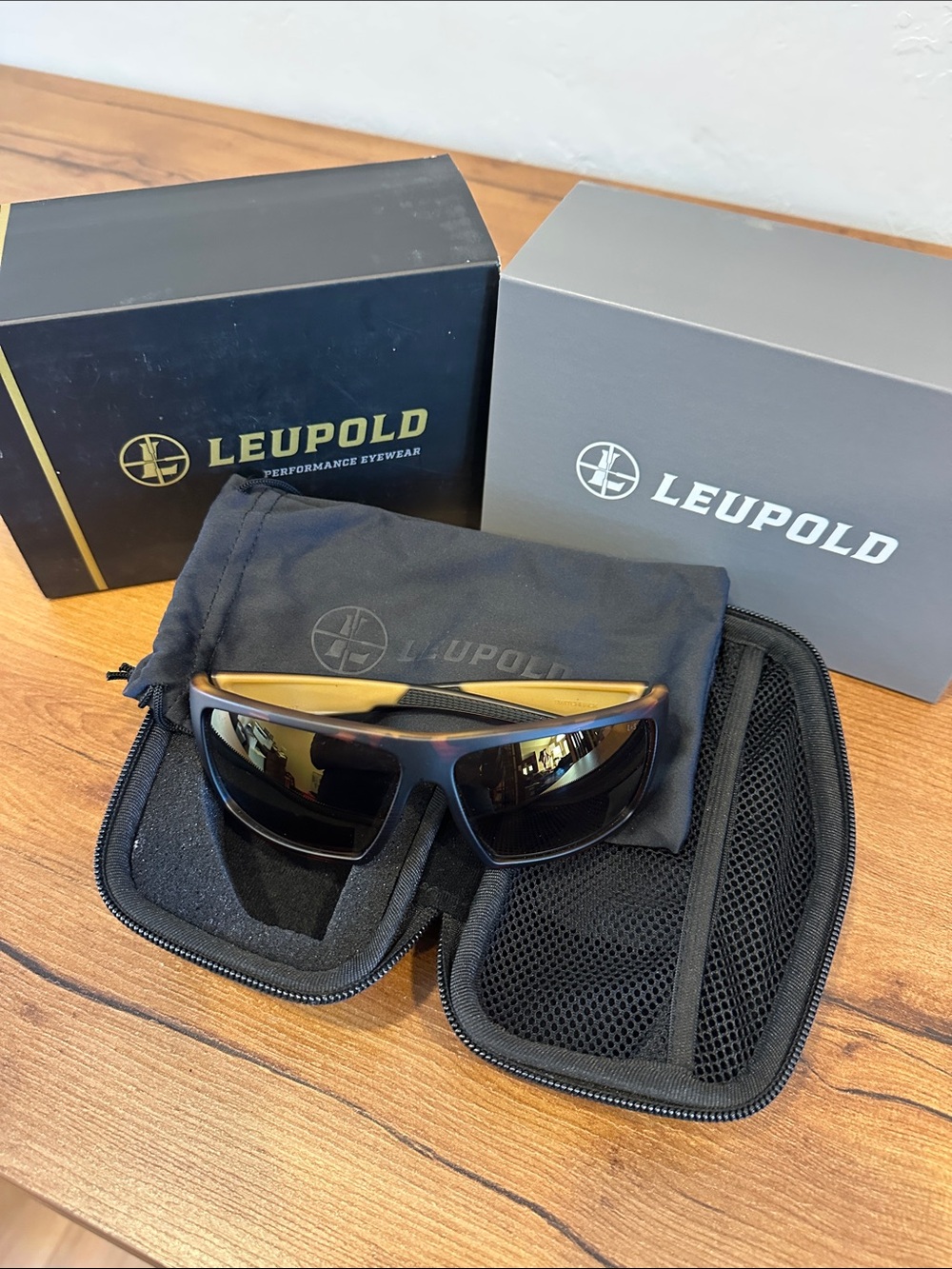 Leupold Switchback Sunglasses - Matte Black Frame with Shadow Gray Flash Lenses